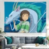 Japan Anime Spirited Away Tapestry Wall Hanging Sandy Beach Throw Rug Blanket Camping Travel Mattress Sleeping 1 - Spirited Away Store