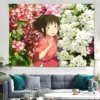 Japan Anime Spirited Away Tapestry Wall Hanging Sandy Beach Throw Rug Blanket Camping Travel Mattress Sleeping 5 - Spirited Away Store