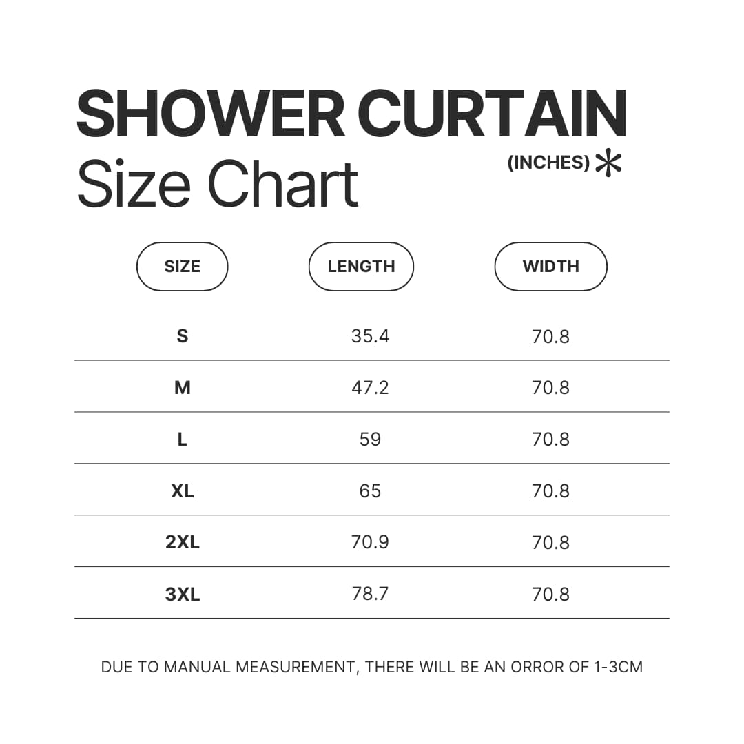 Shower Curtain Size Chart - Spirited Away Store