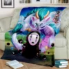 Spirited Away 3D Cartoon Anime HD Blanket Soft Throw Blanket for Home Bedroom Bed Sofa Picnic 10 - Spirited Away Store