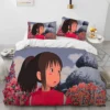 Spirited Away Cartoon Anime Comforter Bedding Set Duvet Cover Bed Set Quilt Cover Pillowcase King Queen - Spirited Away Store