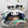 Spirited Away Cartoon Anime Comforter Bedding Set Duvet Cover Bed Set Quilt Cover Pillowcase King Queen 8 - Spirited Away Store