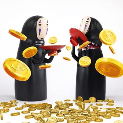 Spirited Away Faceless Man Piggy Bank Kaonashi Swallow Money Toy Automatic Eat Coin Bank Hayao Miyazaki - Spirited Away Store