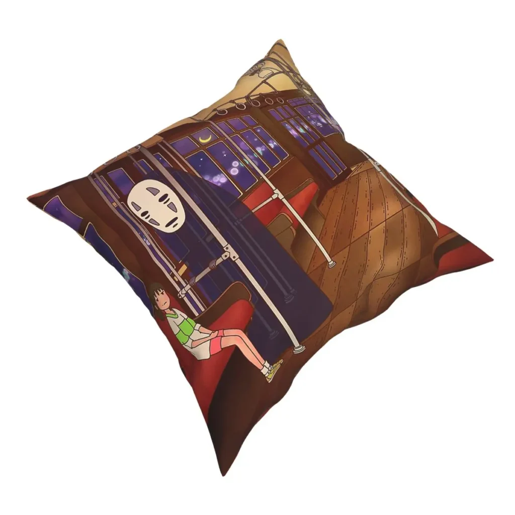 Spirited Away Studio Ghibli Pillowcase Home Decorative Cushions Throw Pillow for Sofa Polyester Double sided Printing 1 - Spirited Away Store