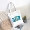 Women Canvas Tote Bags Spirited Away Faceless Print Reusable Shopping Bag Ladies Shoulder Bags Larage Eco 16 - Spirited Away Store