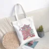 Women Canvas Tote Bags Spirited Away Faceless Print Reusable Shopping Bag Ladies Shoulder Bags Larage Eco 3 - Spirited Away Store