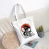 Women Canvas Tote Bags Spirited Away Faceless Print Reusable Shopping Bag Ladies Shoulder Bags Larage Eco 5 - Spirited Away Store