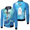 chihiro ogino cuddle nigihayami kohaku nushi haku for spirited away studio ghibli fan 1 fleece bomber jacketfyhbd - Spirited Away Store