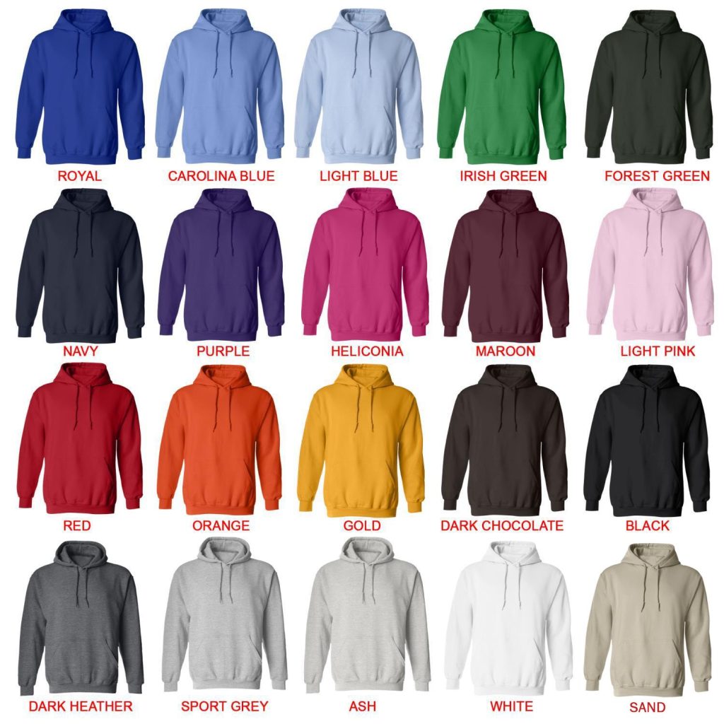 hoodie color chart - Spirited Away Store